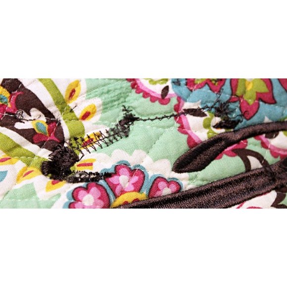 Vera Bradley Duffle Bag Green Paisley Tutti Frutti Spring 2013 Floral Overnight - Picture 10 of 12